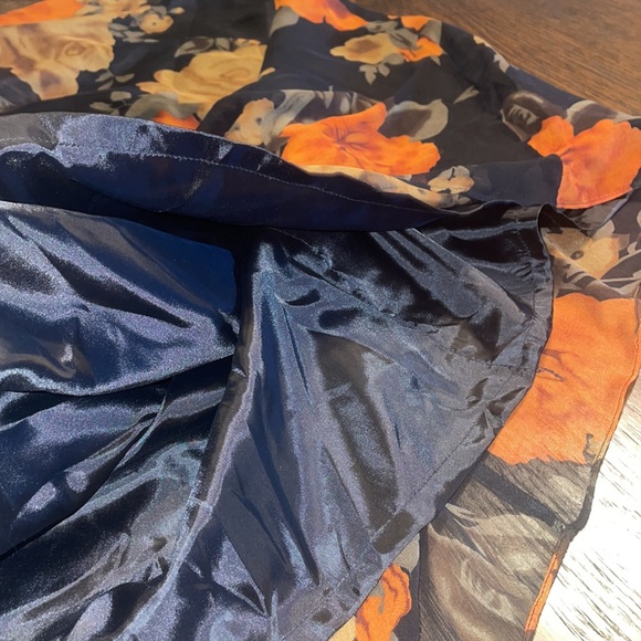 Vintage Bob Mackie Silk Mulit-Color Floral Print Maxi Skirt 22w - Picture 6 of 6